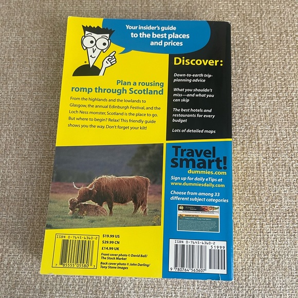 Scotland for Dummies Travel Guide New in paperback - Picture 2 of 4
